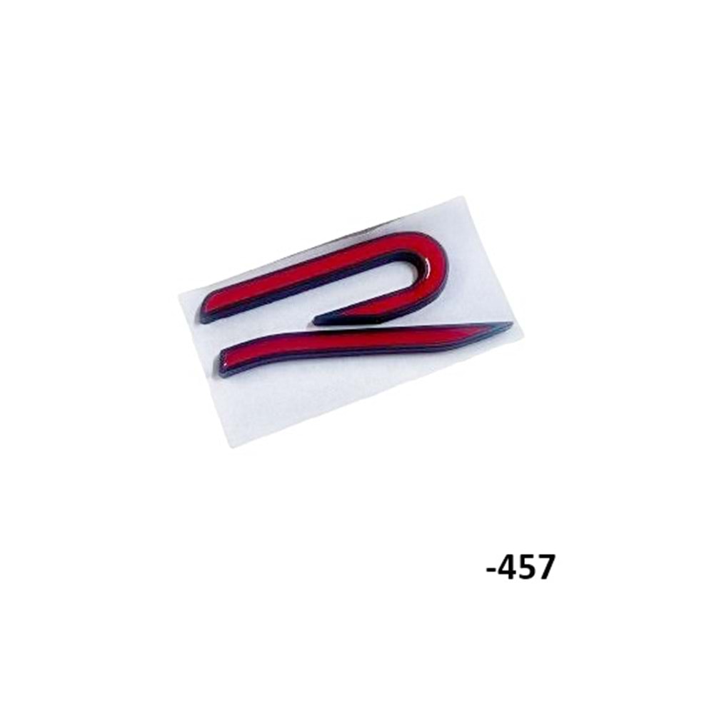 METAL ARMA YAPIŞMA GOLF 8 R YAZI -457 KIRMIZI-SİYAH
