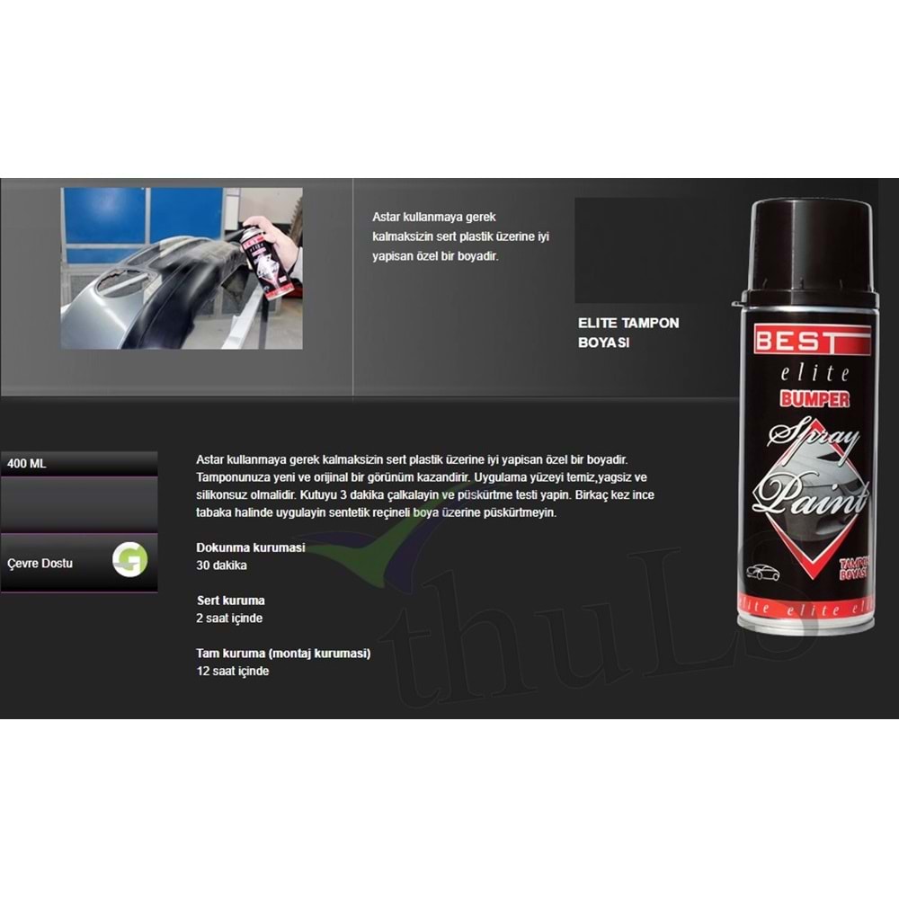 BEST TAMPON BOYASI SPREY SİYAH 400 ML.