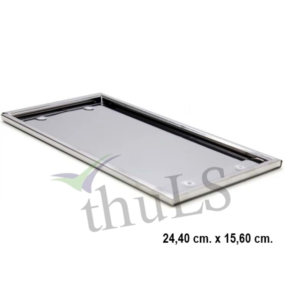 PLAKALIK KROM PASLANMAZ 24,40 CMX15,60 CM.