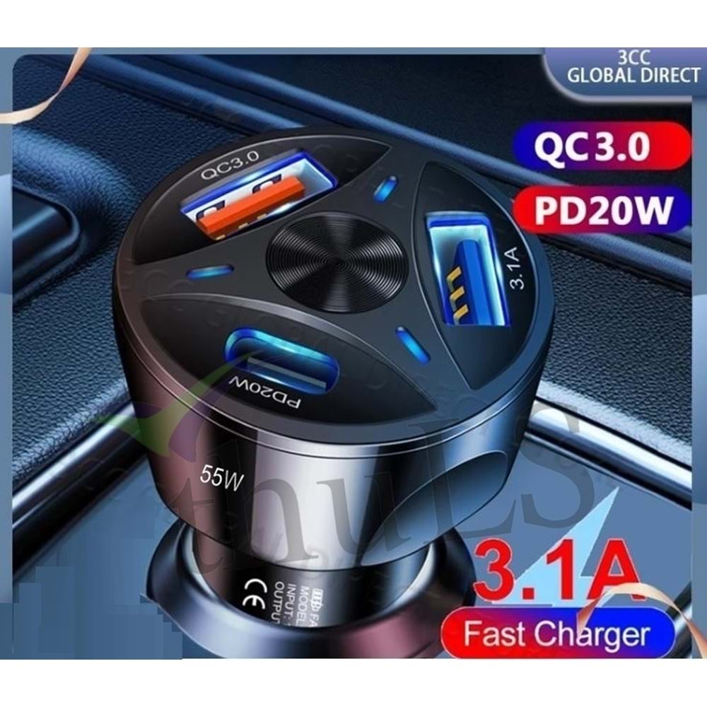 POWER QUICK CHARGE PD-55 3.0 55W FAST CHAR