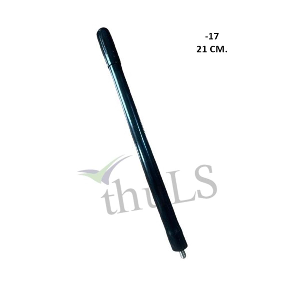 ANTEN UNIVERSAL ÇUBUK SİYAH ESNEK TİP -17 21 CM.