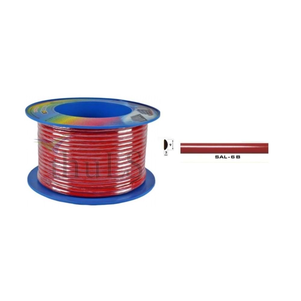 SALMAN ÇITA 6B 9 MM KIRMIZI 100 MT.