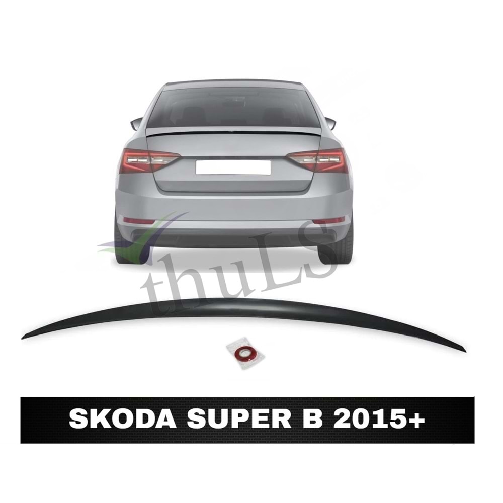 SPOILER SUNPLEKS SKODA SUPER B 2015-2019 PIANO BLACK