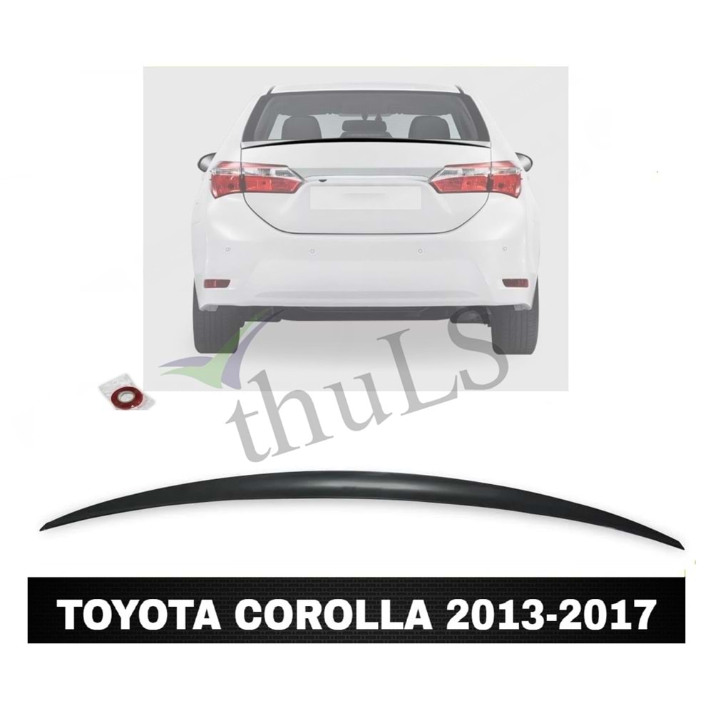 SPOILER SUNPLEKS TOYOTA COROLLA 2013-2017 PIANO BLACK