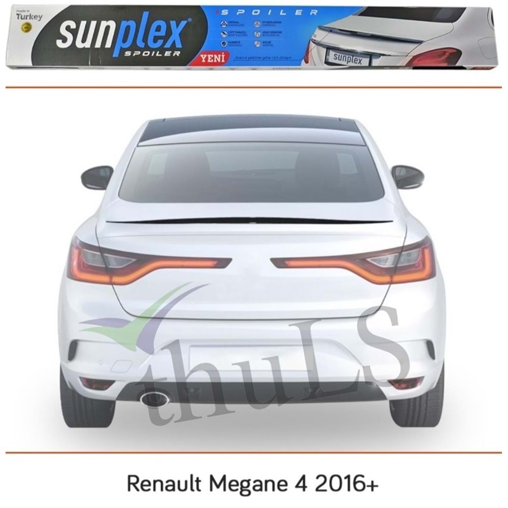 SPOILER SUNPLEKS RENAULT MEGANE 4 2016-2023 PIANO BLACK