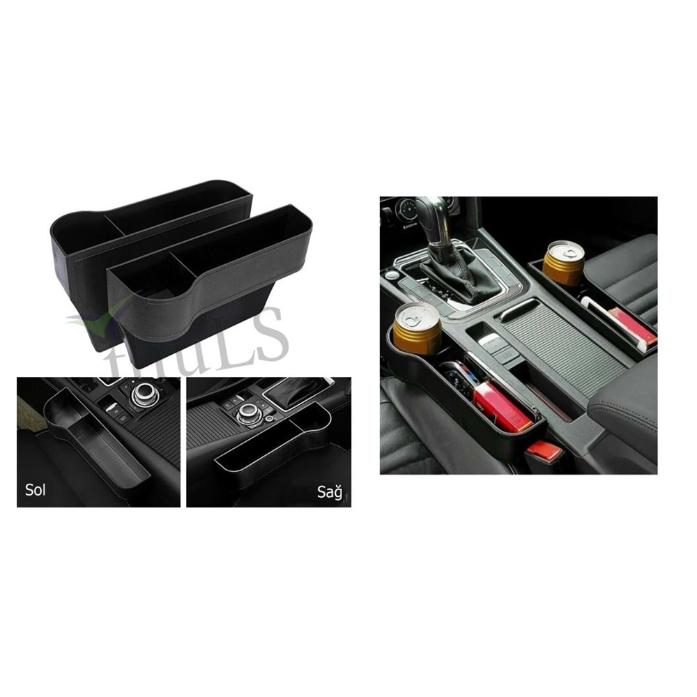 KOLTUK ARASI 2Lİ ORGANİZER ABS SİYAH