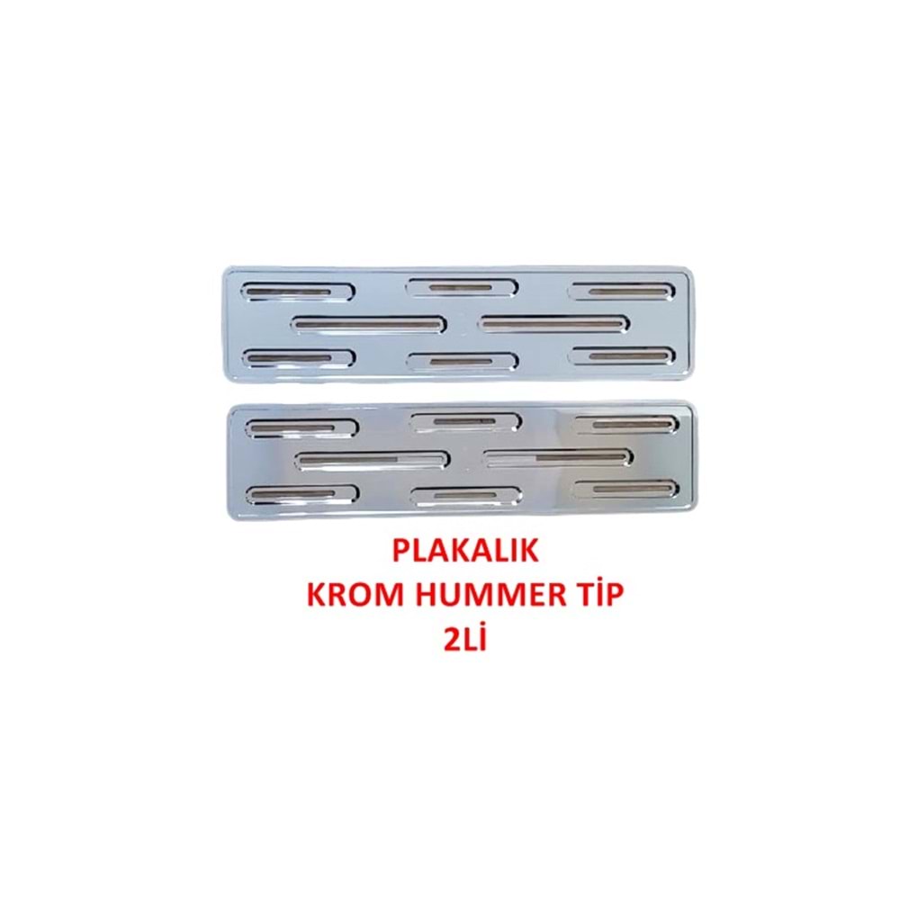 PLAKALIK HUMMER MODEL NIKELAJ 2Lİ SLM-