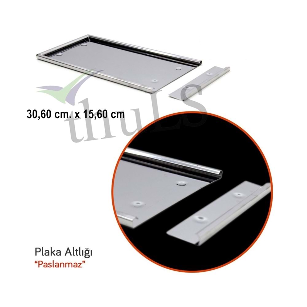 PLAKALIK KROM PASLANMAZ 30,60 CM.X15,60 CM. 2Lİ