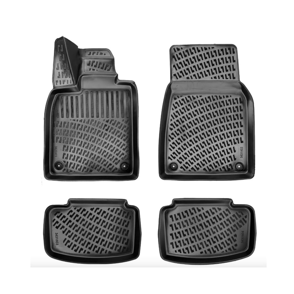 PORSCHE TAYCAN 2018- ELEKTRİKLİ 3D PASPAS SİYAH