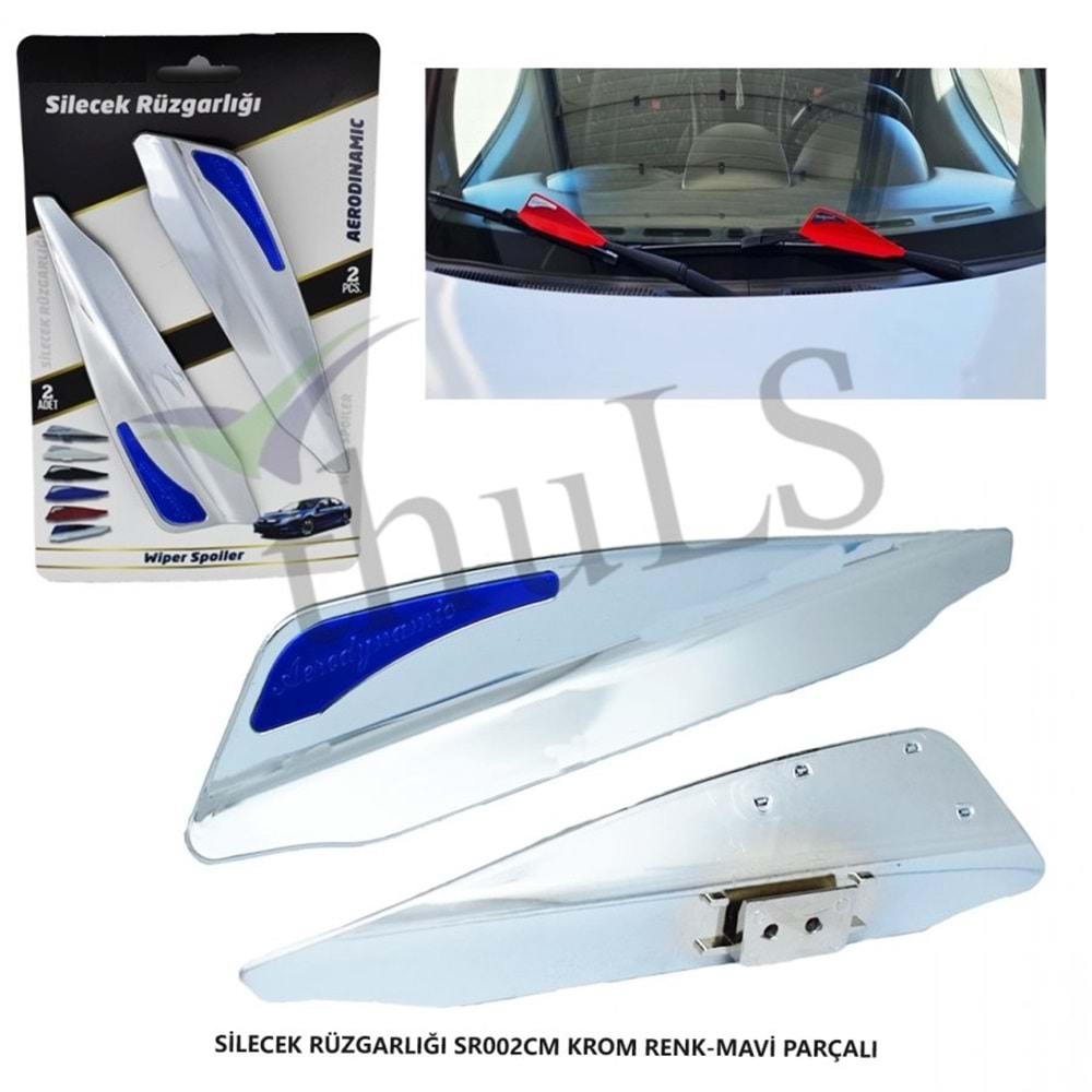 SİLECEK RÜZGARLIĞI KROM MAVİ PARÇALI