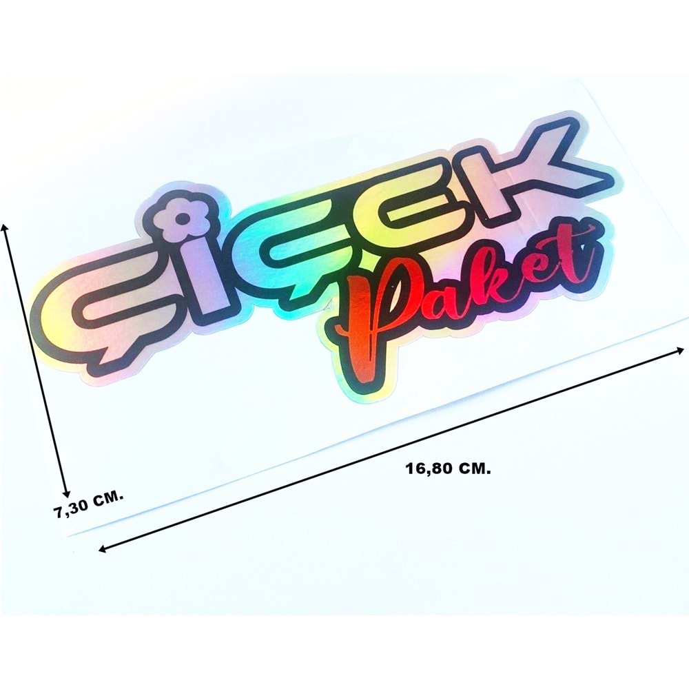 HOLOGRAM STICKER 10LU ÇİÇEK PAKET
