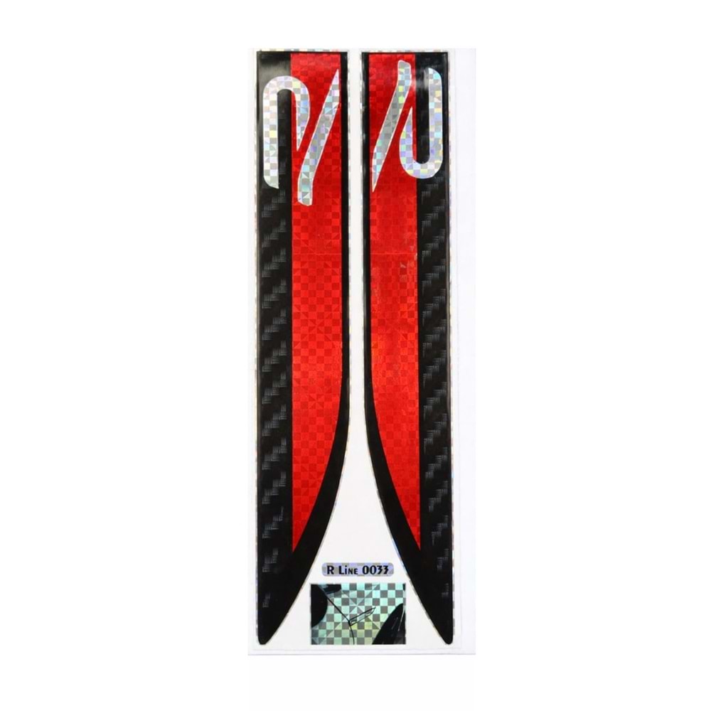 3D CAR STICKER R KIRMIZI-SİYAH