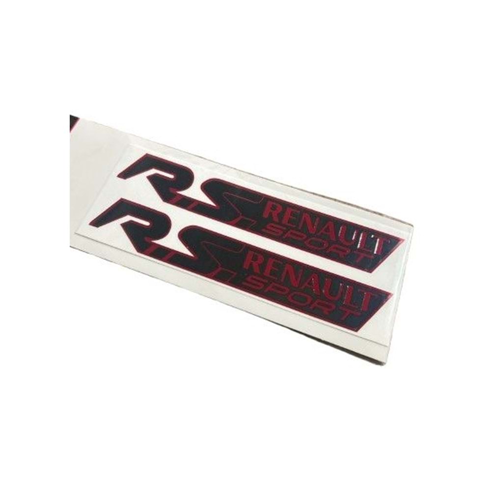 3D CAR STICKER RS RENAULT SPORT KIRMIZI-SİYAH