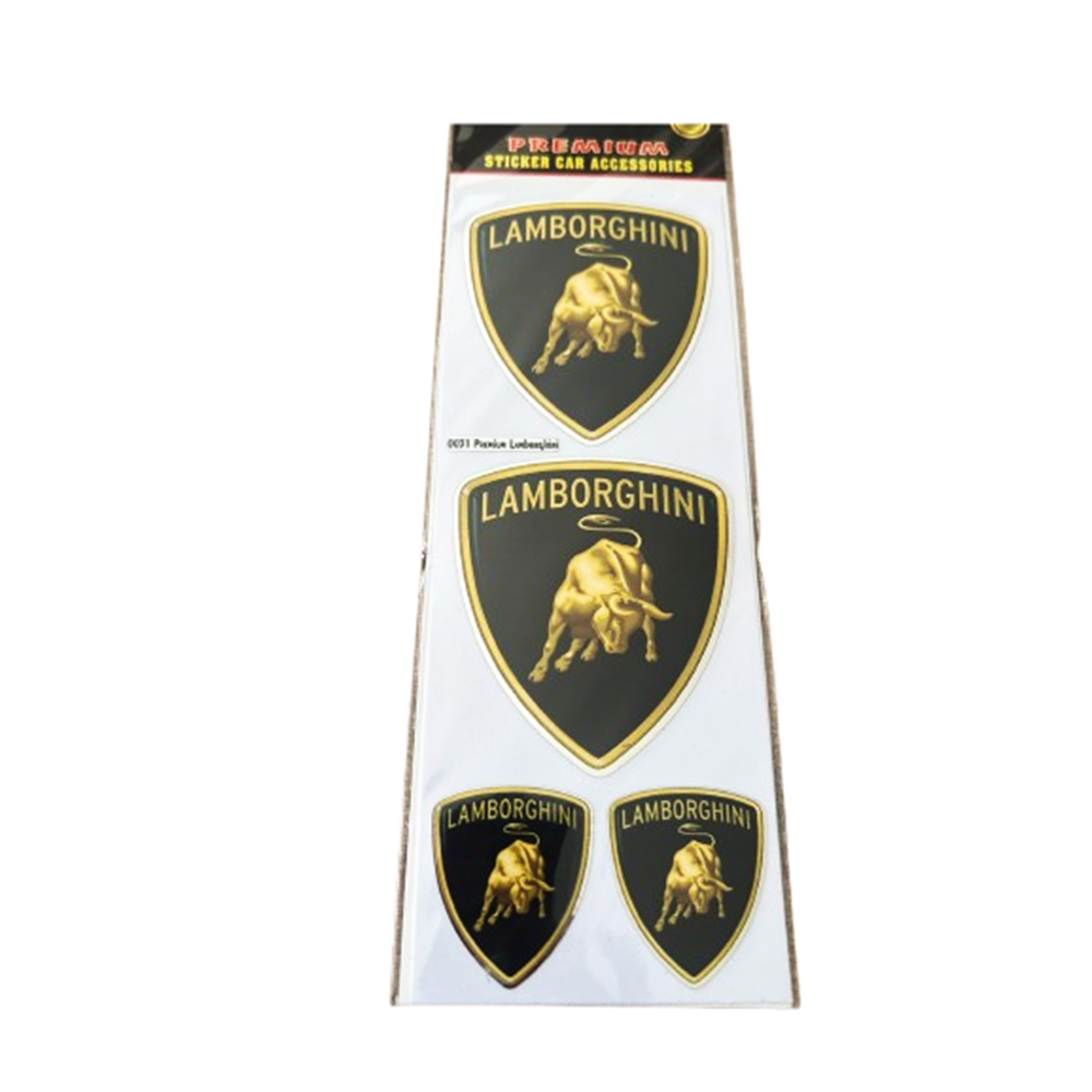 3D CAR STICKER LAMBORGHINI SARI PARLAK