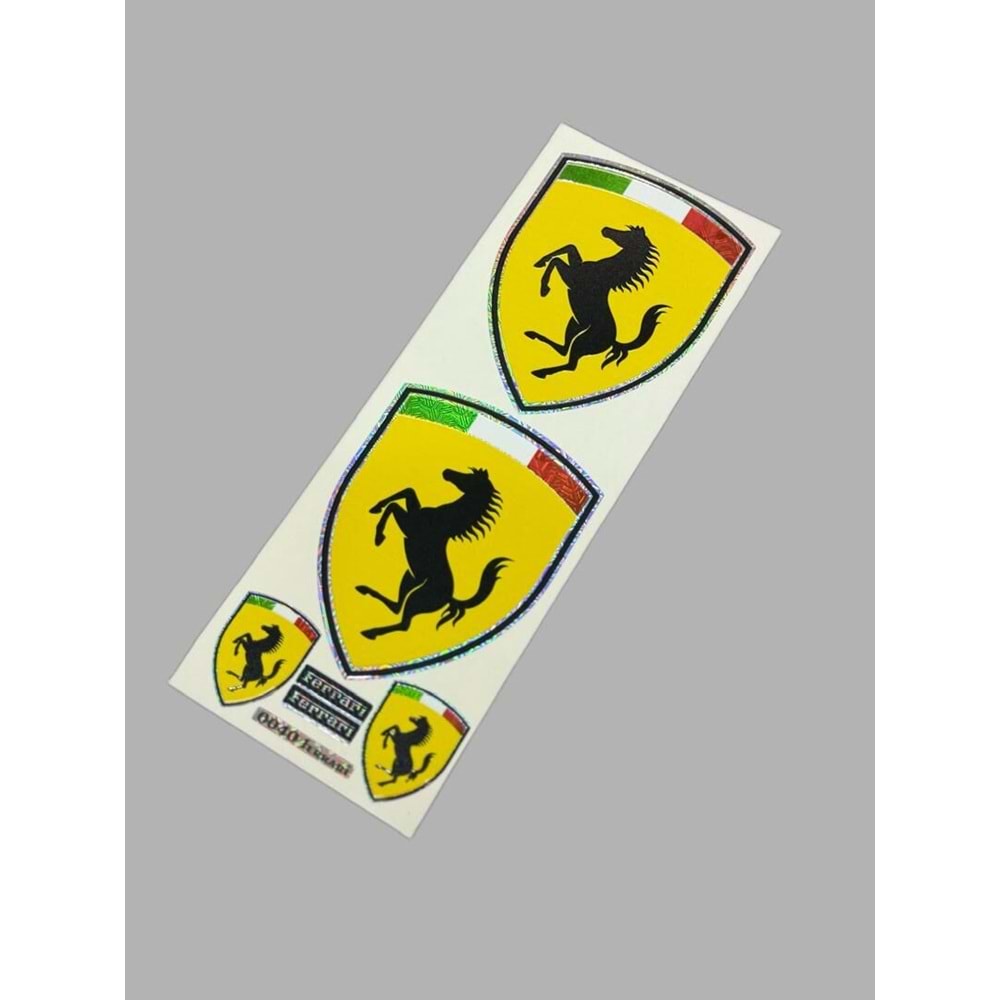 3D CAR STICKER FERRARI HOLOGRAM