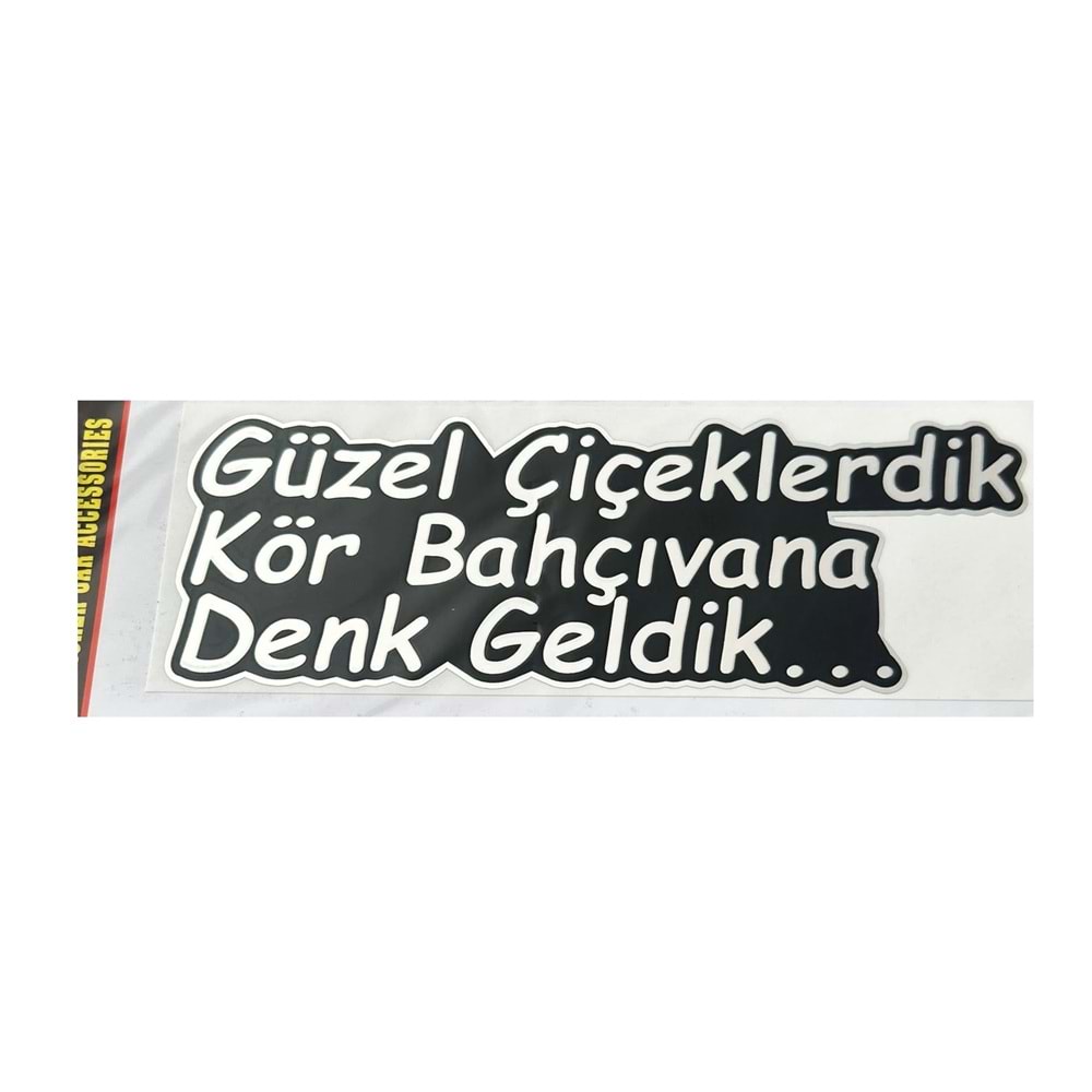 3D CAR STICKER GÜZEL ÇİÇEKLERDİK GÜMÜŞ PARLAK