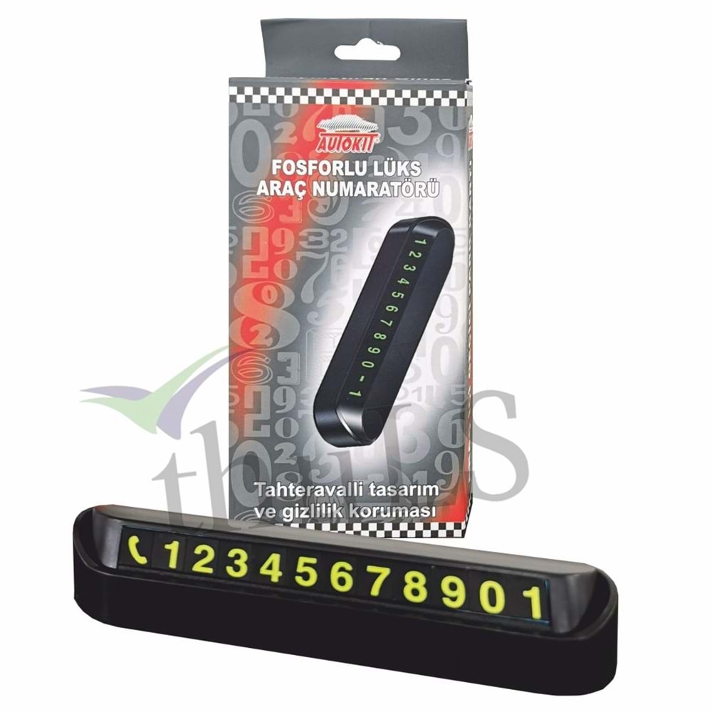 NUMARATİK AUTOKIT FOSFORLU KAPAKLI