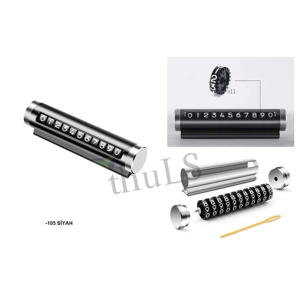 NUMARATİK DÖNERLİ METAL -105 SİYAH