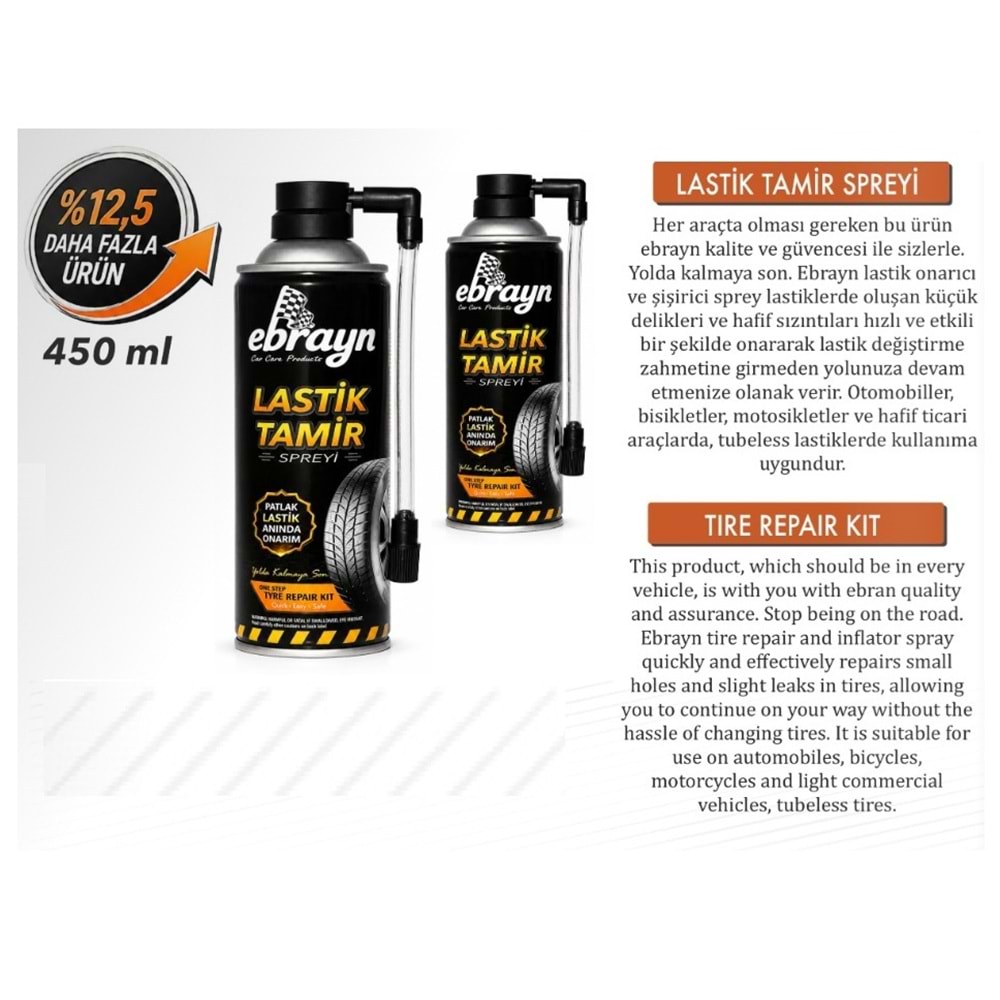EBRAYN LASTİK TAMİR KİTİ 450 ML.