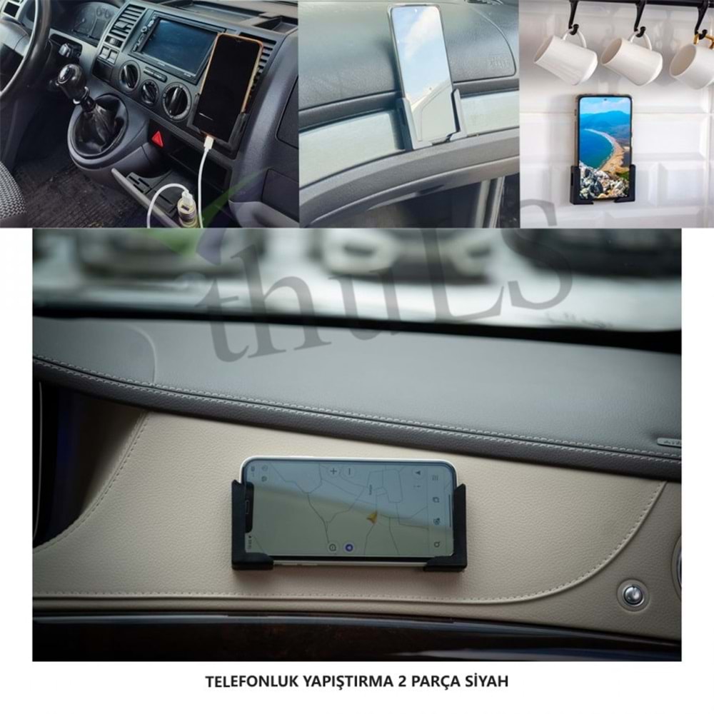 TELEFONLUK YAPIŞTIRMA 2 PARÇA SİYAH