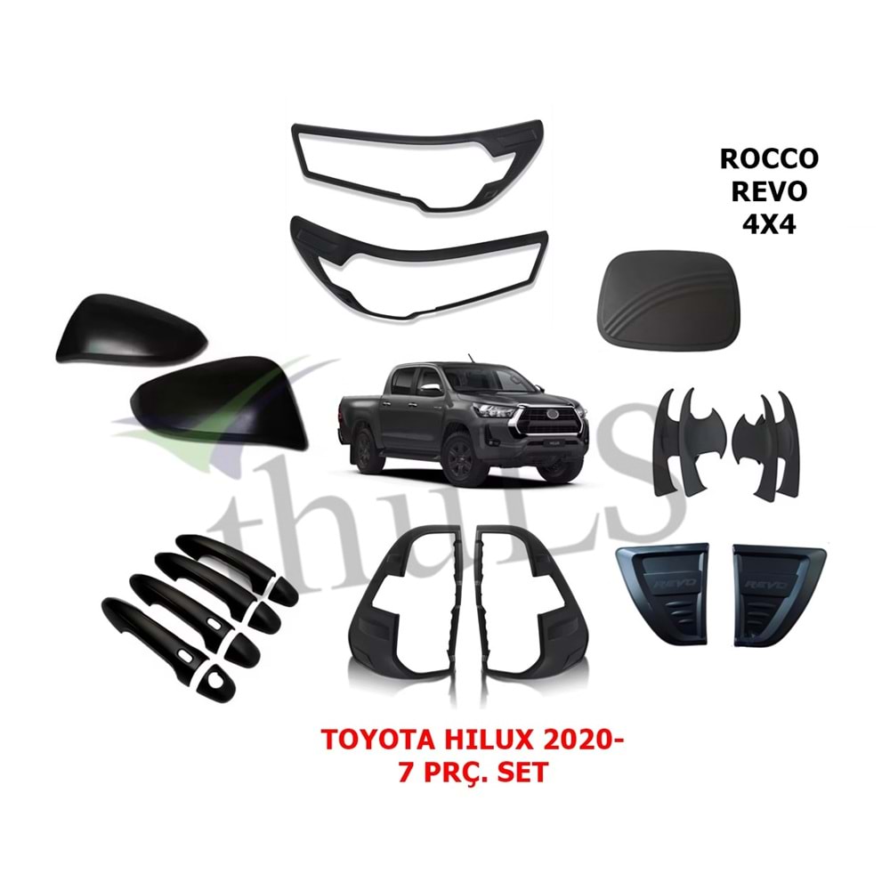 TOYOTA HILUX 2020- ROCCO SİYAH SET -10 7 PRÇ. 4X4