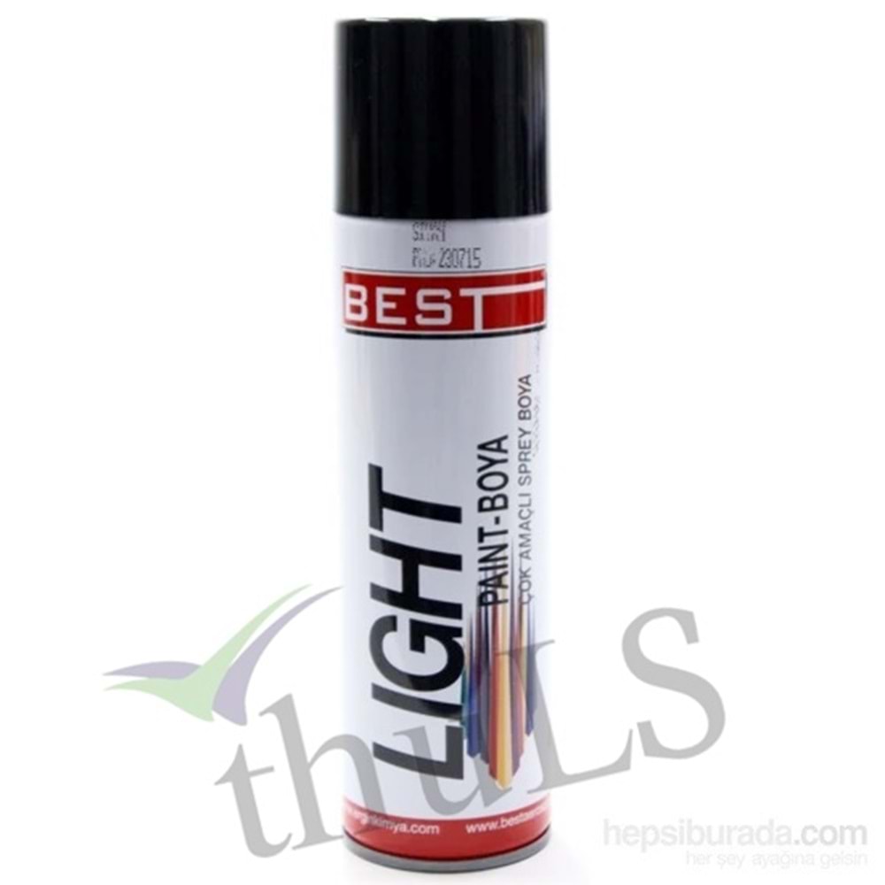 BEST LIGHT SPREY BOYA 250 ML. PARLAK SİYAH