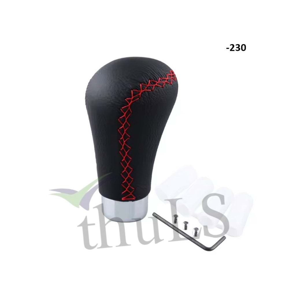 VİTES TOPUZU -230 LÜKS MODEL SİYAH KIRMIZI DİKİŞLİ