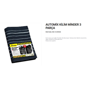 AUTOMIX MİNDER KİLİM OTURUM 2+1