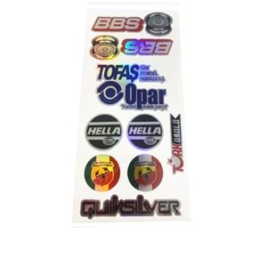 HOLOGRAM STICKER ORTA BBS 2Lİ