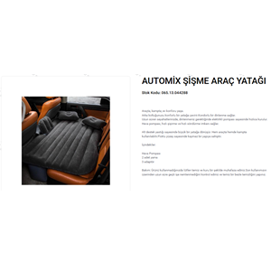 AUTOMIX ŞİŞME ARAÇ YATAĞI