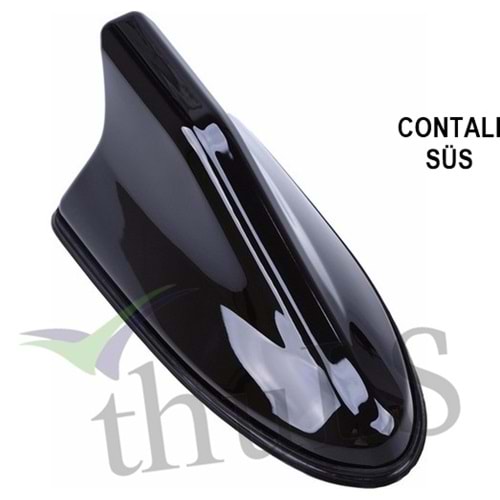 BALİNA ANTEN SİLİKON TABANLI SÜS SİYAH