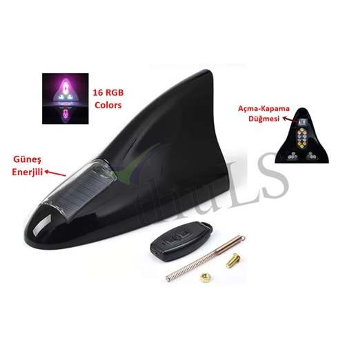 BALİNA ANTEN IŞIKLI -166 16 RENK RGB