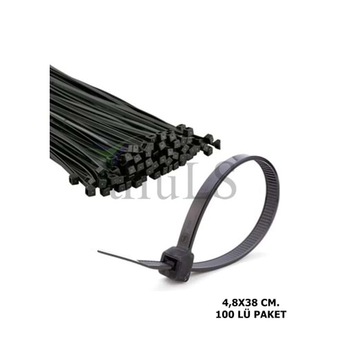 KABLO BAĞI 4.8X380 MM SİYAH (100 LÜ)