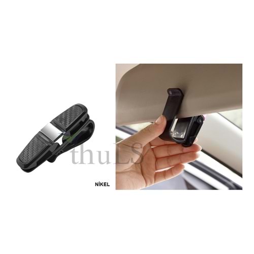 GÖZLÜK TUTACAĞI KARTVİZİTLİK SİYAH-GÜMÜŞ KROMLU