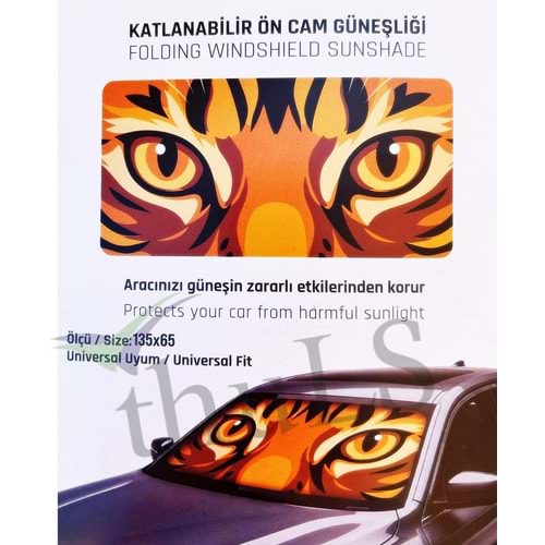 GÜNEŞLİK BASKILI KAPLAN MODEL 135 CM X 65 CM