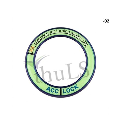 START-STOP TUŞU ÇERÇEVESİ FOSFORLU MAVİ -02