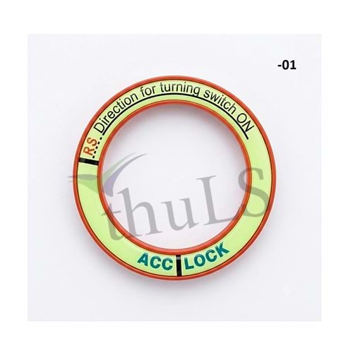 START-STOP TUŞU ÇERÇEVESİ FOSFORLU KIRMIZI -01
