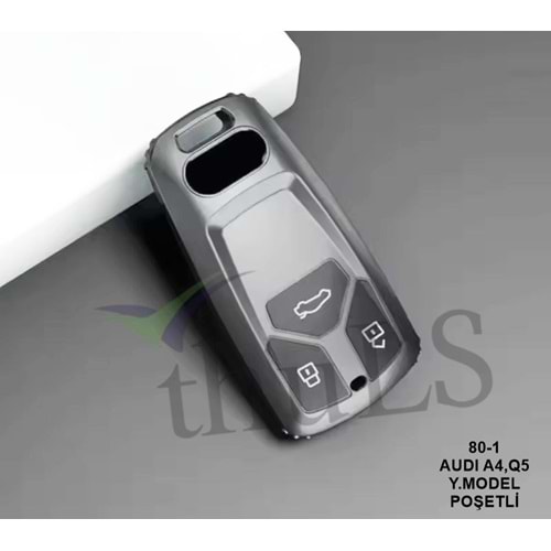 GRİ ANAHTAR KILIFI POŞETLİ 80-1 AUDI A4 , Q5 Y.MODEL