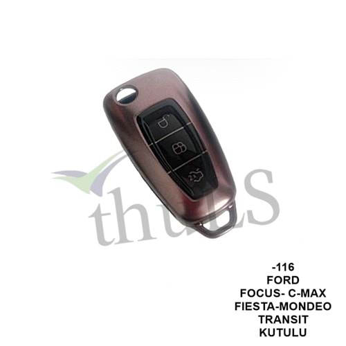 BRONZ ANAHTAR KILIFI KUTULU -116 FORD FOCUS,C-MAX,FIESTA,MONDEO,TRANSIT