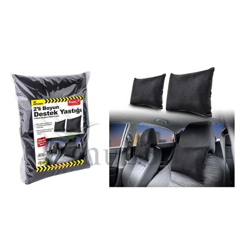 AUTOMIX BOYUN YASTIĞI 2Lİ SİYAH EKO