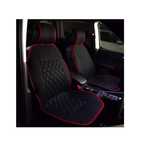 MİNDER ELEGANCE ÖN 2Lİ -536 SİYAH-KIRMIZI BİYELİ