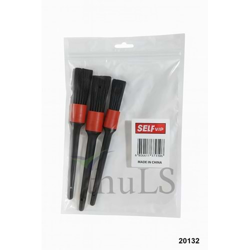 ARAÇ TEMİZLİK FIRÇA -20132 3LÜ KIRMIZI-SİYAH