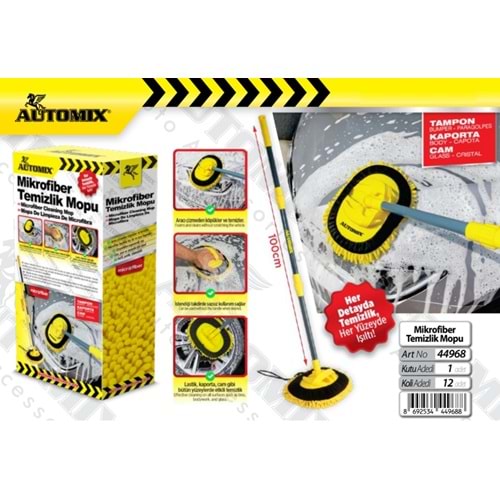 AUTOMIX MİKROFİBER TEMİZLİK MOPU SARI