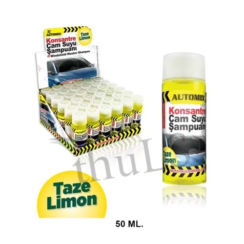 AUTOMIX KONSANTRE CAM SUYU 50 ML. TAZE LİMON