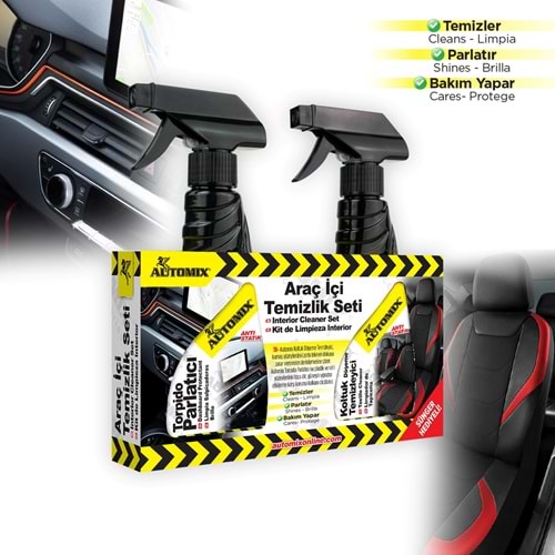 AUTOMIX ARAÇ İÇİ TEMİZLİK SETİ (TORPİDO+KOLTUK TEMİZLEYİCİ)