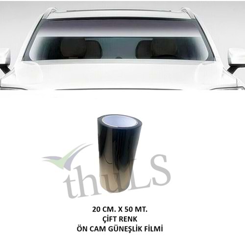 ÖN CAM FİLMİ ÇİFT RENK GÜNEŞLİK 20 CM X 50 MT.