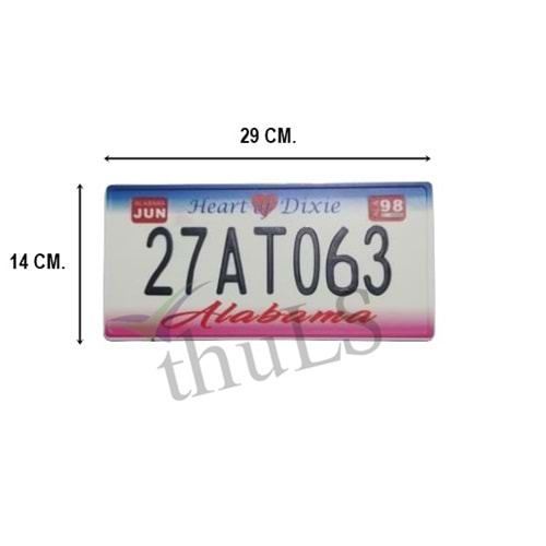 AMERİKAN PLAKA ALABAMA