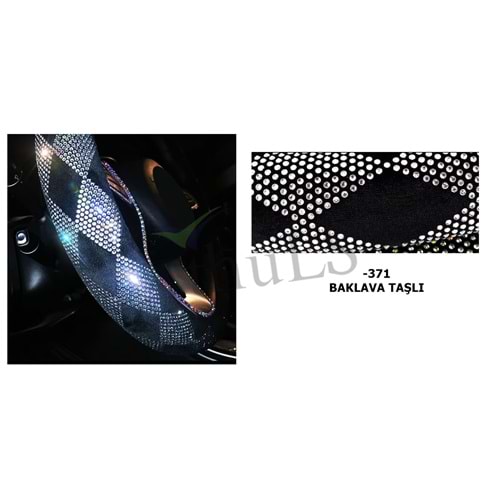 DİREKSİYON KILIFI GEÇME -371 KADİFE BAKLAVA TAŞLI