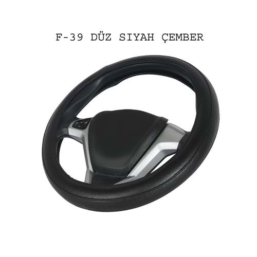 DİREKSİYON KILIFI GEÇME LF-39 DÜZ SİYAH ÇEMBER