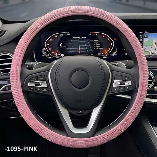 DİREKSİYON KILIFI GEÇME 37-38 CM. -1095-PINK PEMBE KRİSTAL TAŞLI